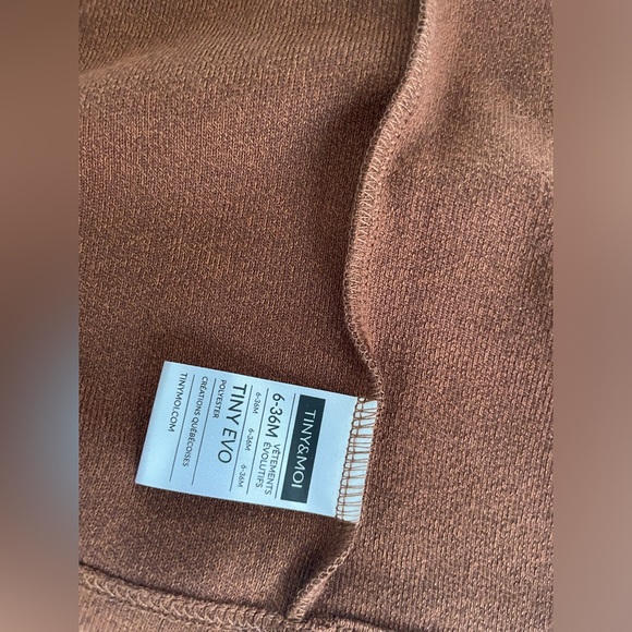 Tiny & moi Brown Evolutif Open Cardigan size 6-36 M - Picture 4 of 4